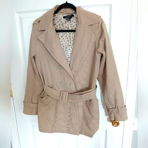 Sandro Sportswear Belted Double Breasted Blazer Jacket Belted Size Medium Career